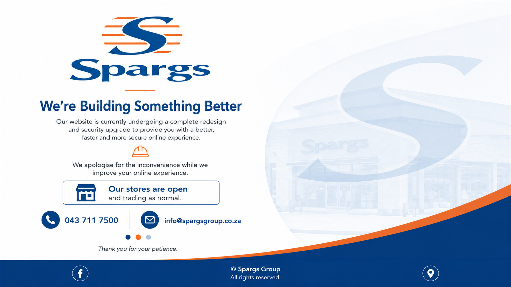 Spargs Website Under Maintenance